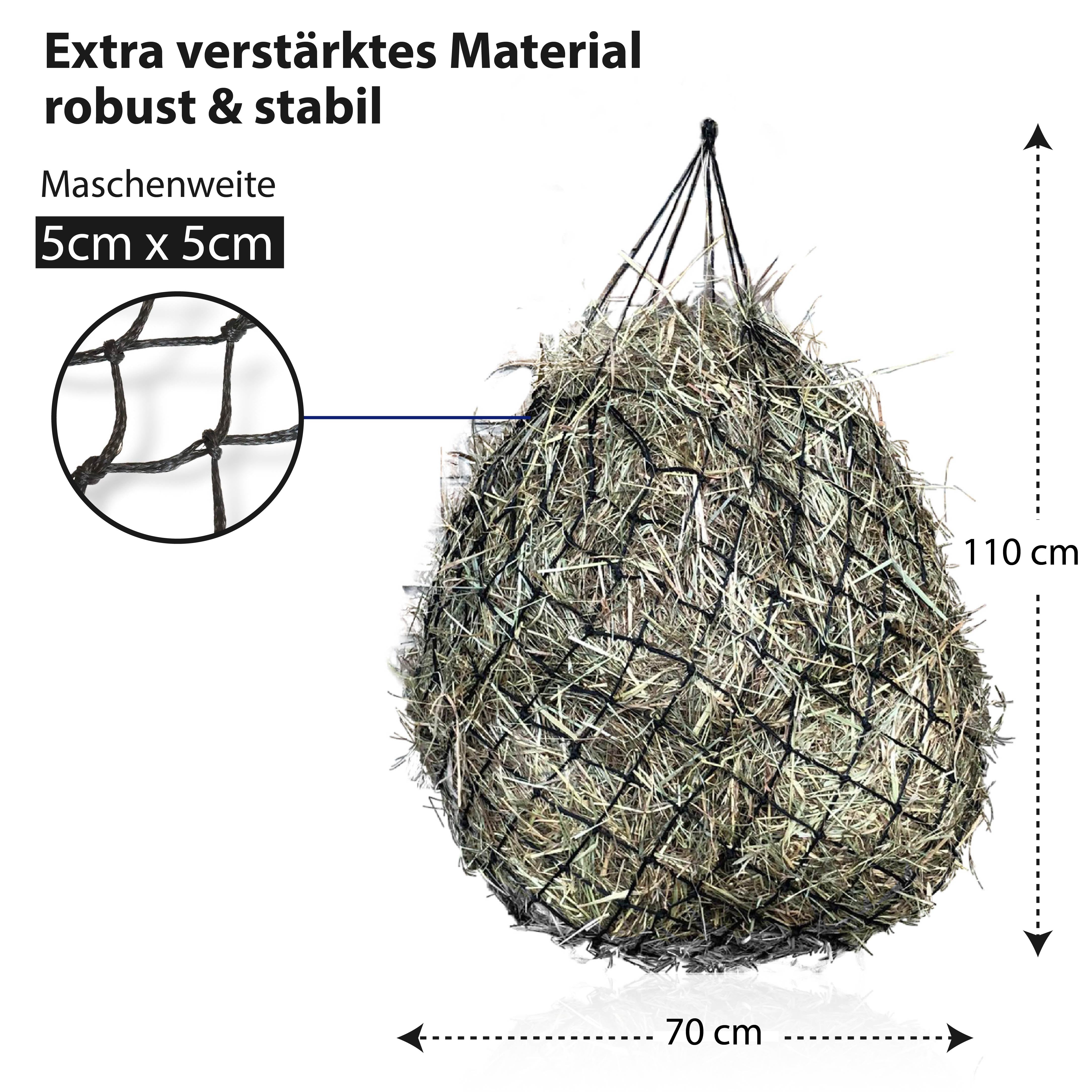 Heunetz 5x5 cm, Länge 110cm, 4,5kg Füllgewicht
